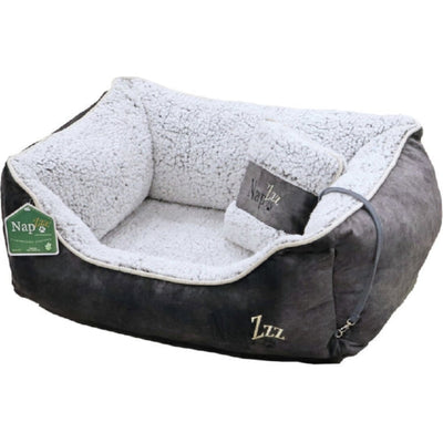 Nap'zzz divan met kussen grijs/wit, 70 x 50cm