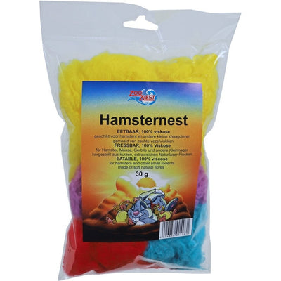 ZooBest Hamsternest 4-kleuren, 30gr.