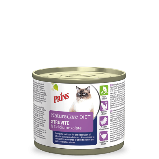 Prins NatureCare Veterinairy Dieet Struvite & Calciumoxalate 200gr.