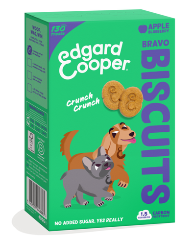 Edgard & Cooper Dog Biscuits Appel & Bosbes 400gr.