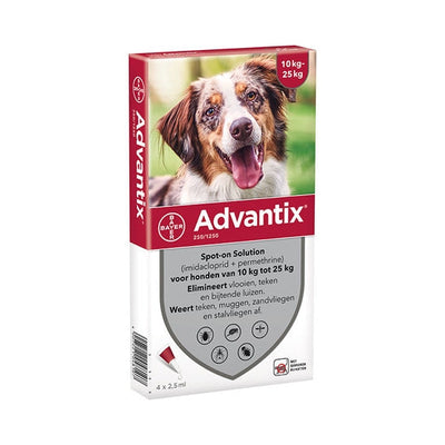 Advantix spot on 250/1250 hond 10 kg tot 25 kg
