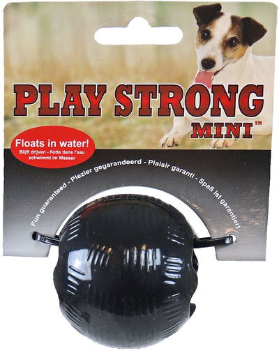 Play Strong rubber mini bal 5.5cm, zwart