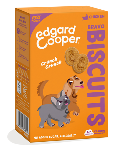Edgard & Cooper Dog Biscuits Kalkoen & Kip 400gr.