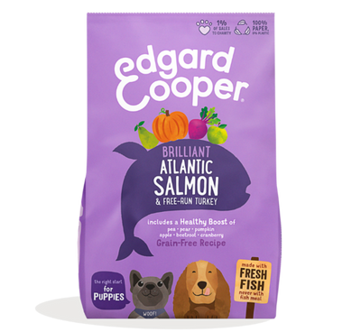 Edgard & Cooper Puppy verse Atlantische zalm & scharrel kalkoen 2,5kg