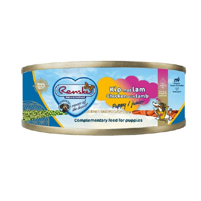 Renske natvoer puppy/ junior kip met lam 95gr.