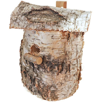 Mezenkast berken met berken dak, hangbaar