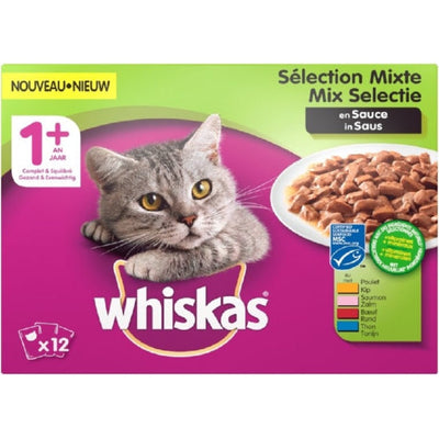 Whiskas 1+ Mix Selectie in saus
