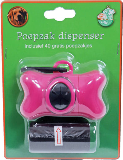 Boon poepzak dispenser bot rood, inclusief 2x20 poepzakjes
