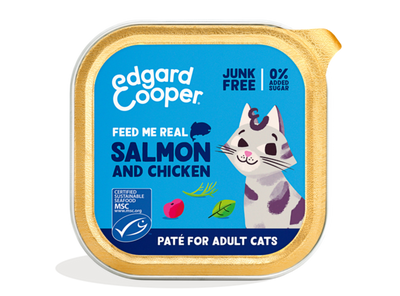 Edgard & Cooper adult cat paté - salmon & chicken