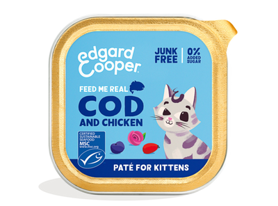 Edgard & Cooper kitten paté - cod & chicken