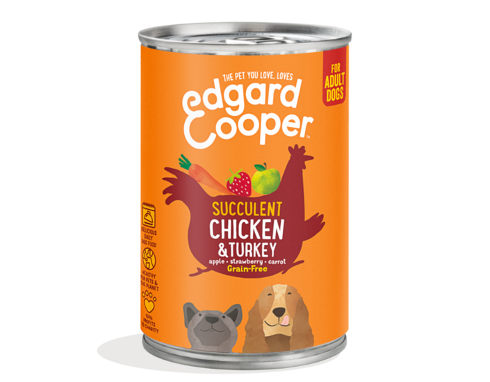 Edgard & Cooper Adult natvoer blik Chicken & Turkey 400gr.