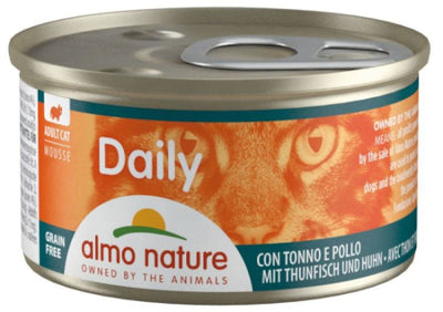 Almo Nature Cat Daily Menu Mousse tonijn & kip 85gr.