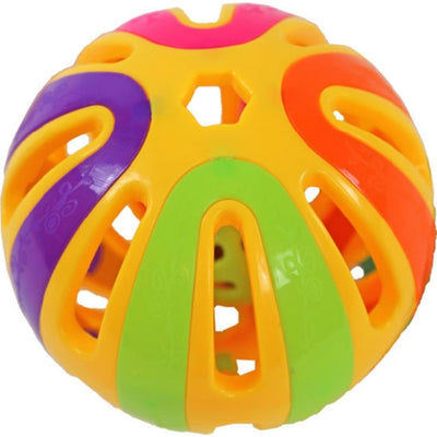 Boon konijnenspeelgoed bal plastic met bel - 12,5 cm