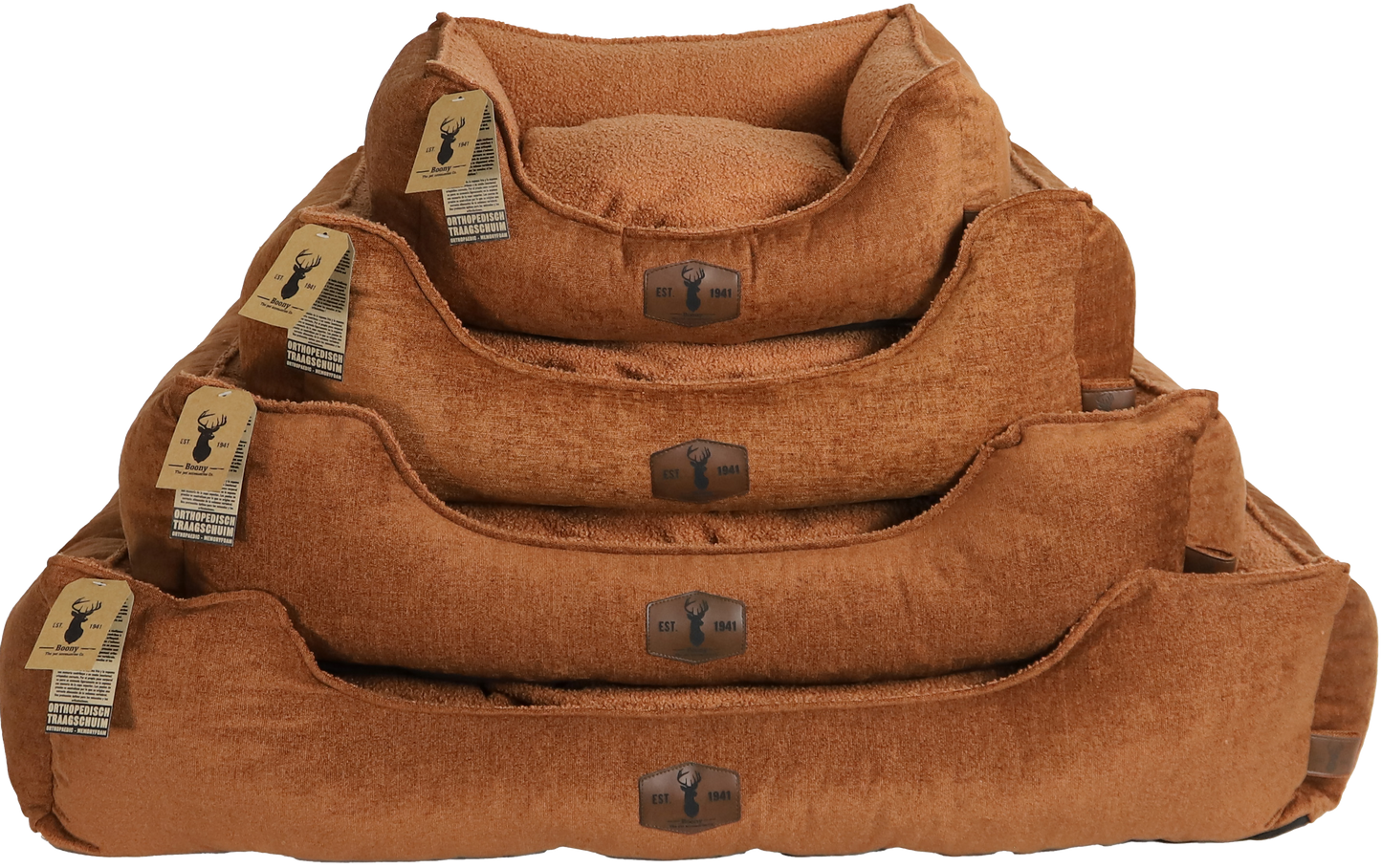 Boony est 1941 premium divan orthopedisch rusty brown 80 x 60 x 25cm