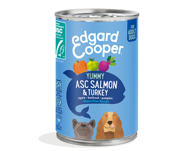 Edgard & Cooper Adult natvoer blik Salmon & Turkey 400gr.