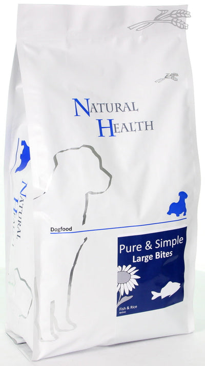 Natural Health adult dog Fish & Rice Large Bite 2,5kg
