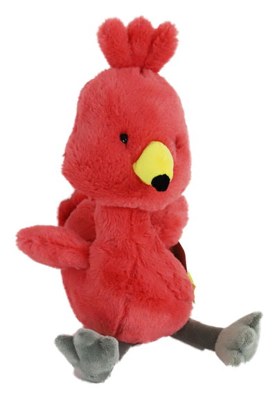 Rood/ roze flamingo pluche met piep, 38cm
