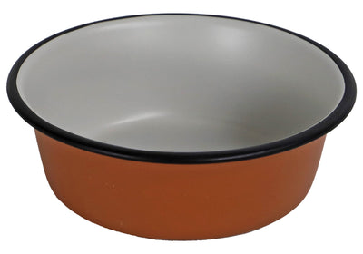 Boon eetbak RVS pawprint 20cm terracotta