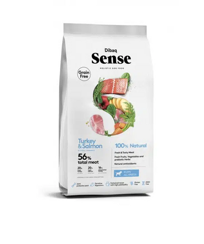 Dibaq Sense Grainfree - Puppy - Zalm & Kalkoen 12kg