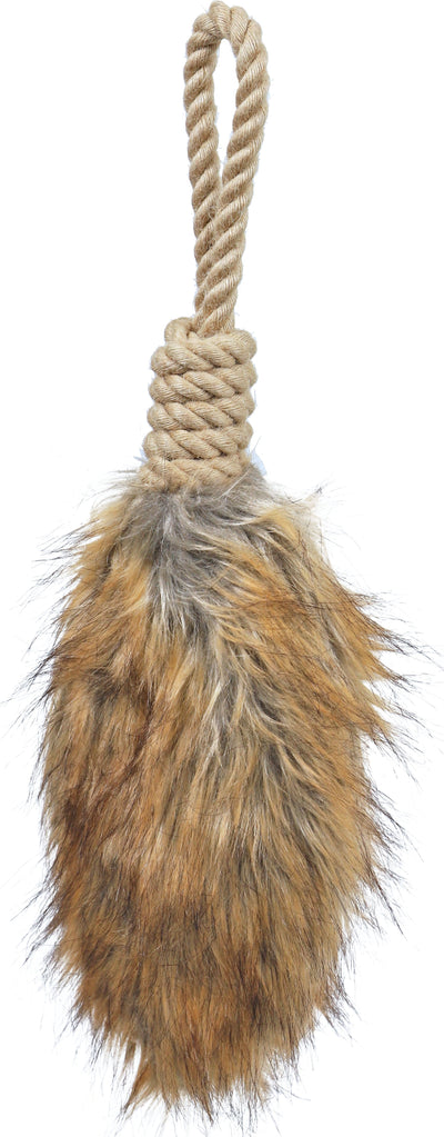 Hondenspeelgoed pluche staart met piep en crinckle 45cm