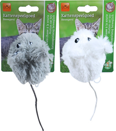 Boon kattenspeelgoed bibber muis pluche, 8cm