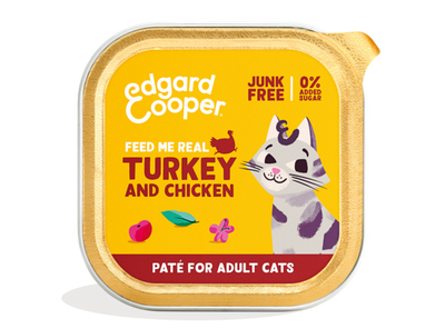 Edgard & Cooper adult cat paté - turkey & chicken