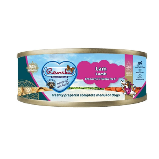 Renske natvoer hond lam graanvrij 95gr.