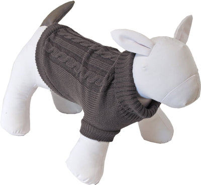 Boony honden-kabeltrui bruin, 30 cm