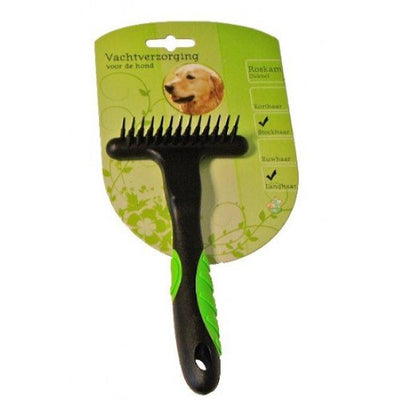 Dubbele roskam hond met dubbele zwarte pennen