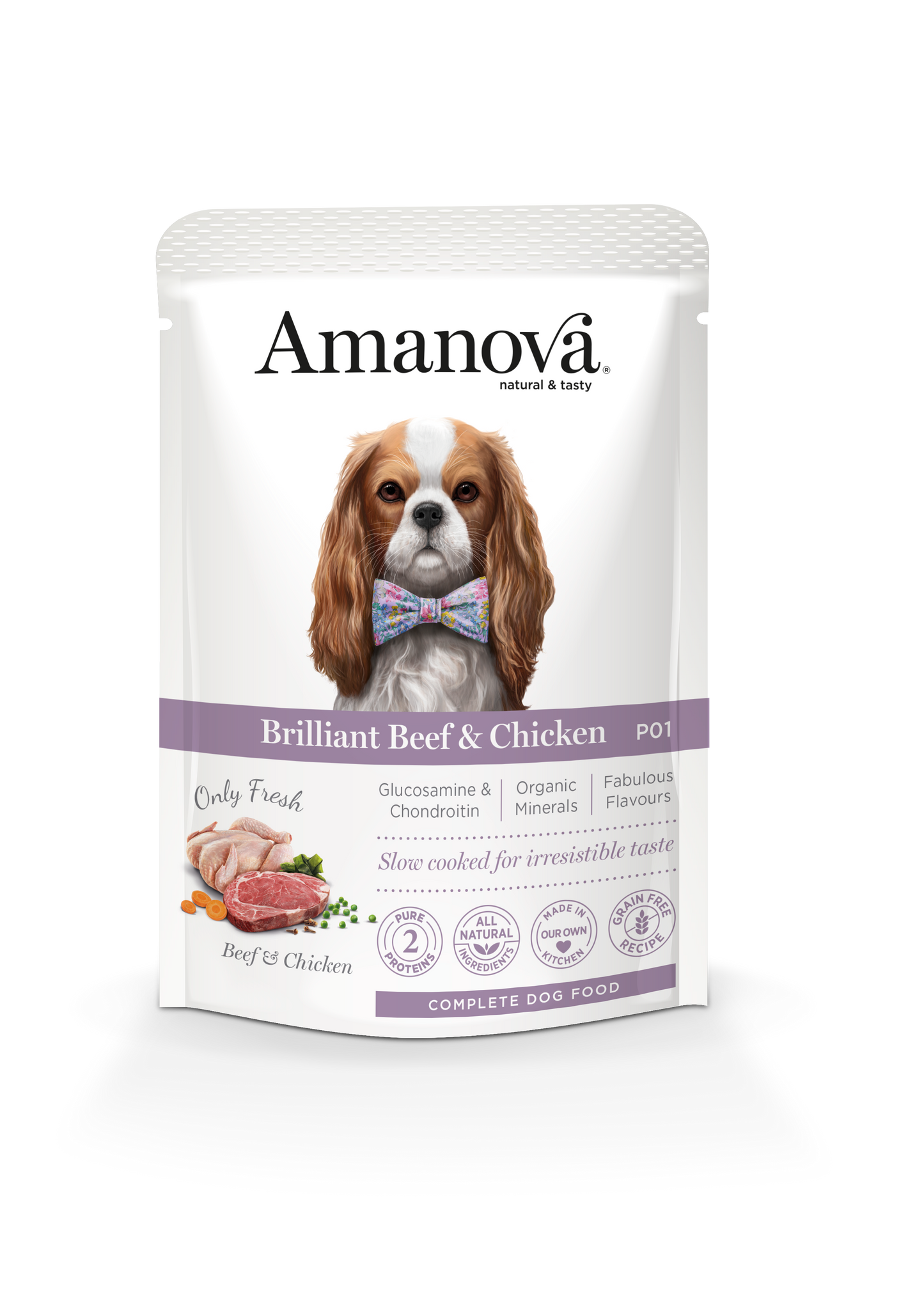 Amanova Adult Dog Brilliant Beef & Chicken 300gr.