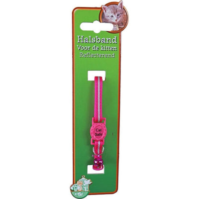Boon kittenhalsband polyester neon, roze reflecterend