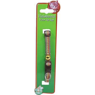 Boon kattenhalsband nylon met stiksel, mocca