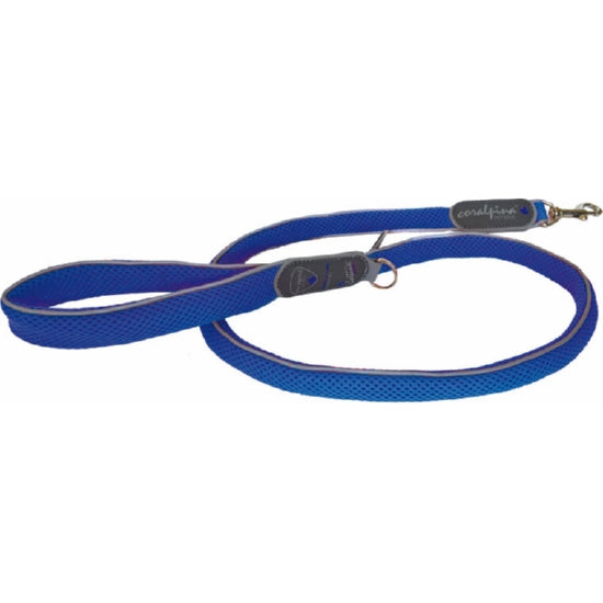 Coralpina hondenriem Cinquetorri blauw, 18mm/ 110cm