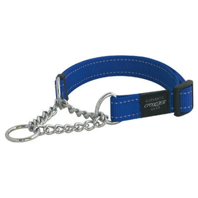 Rogz Utility Obedience sliphalsband M blauw