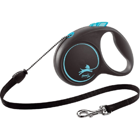 Flexi Black Design cord M blauw, 5 meter