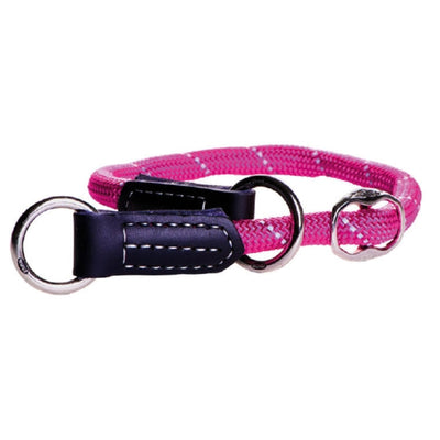Rogz Obedience Rope halsband roze M 30-35cm x 9mm