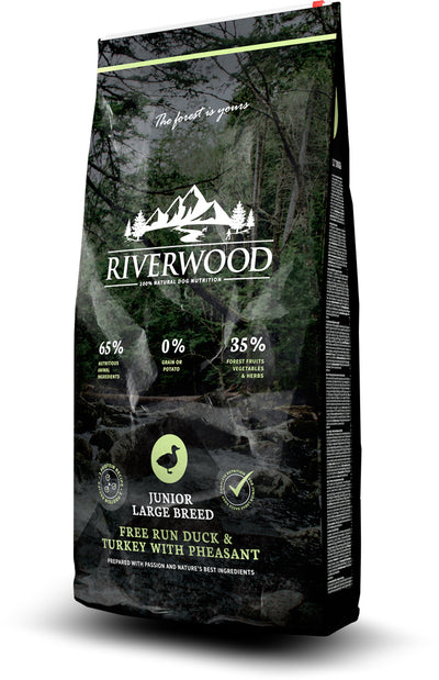 Riverwood Junior Large Breed Eend & Kalkoen met Fazant 2kg