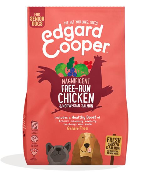 Edgard & Cooper Senior Dog verse scharrel kip & Noorse zalm 2,5kg
