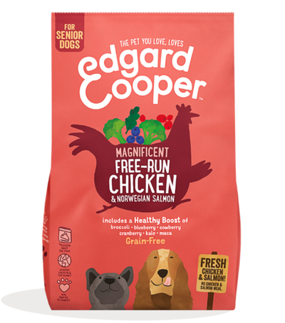 Edgard & Cooper Senior Dog verse scharrel kip & Noorse zalm 2,5kg