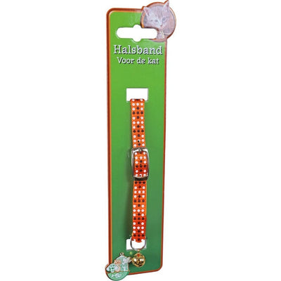 Boon kattenhalsband nylon gestipt, oranje