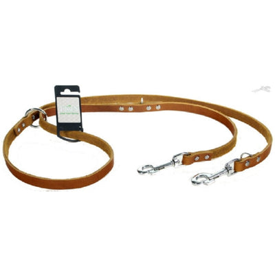 Multi lijn vetleer cognac 16mm x 200cm
